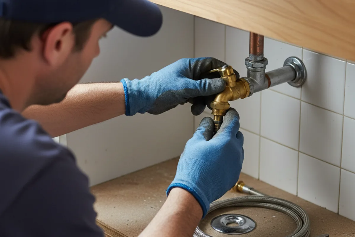 Shutoff valve and fitting work during Emergency Plumbing in Shelocta